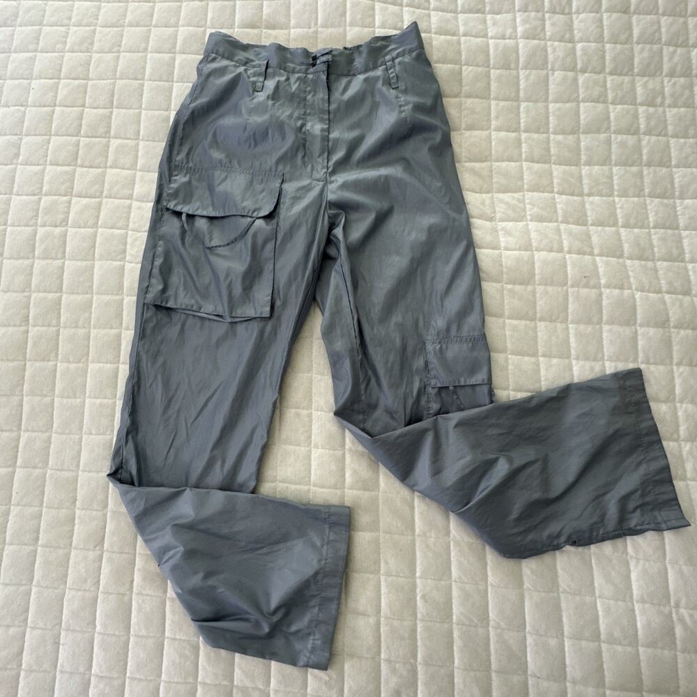 Animale Pants Womens Small Blue Cardo Windbreaker Parachute Indie Streetwear